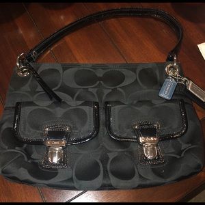 Coach Black Poppy Handbag